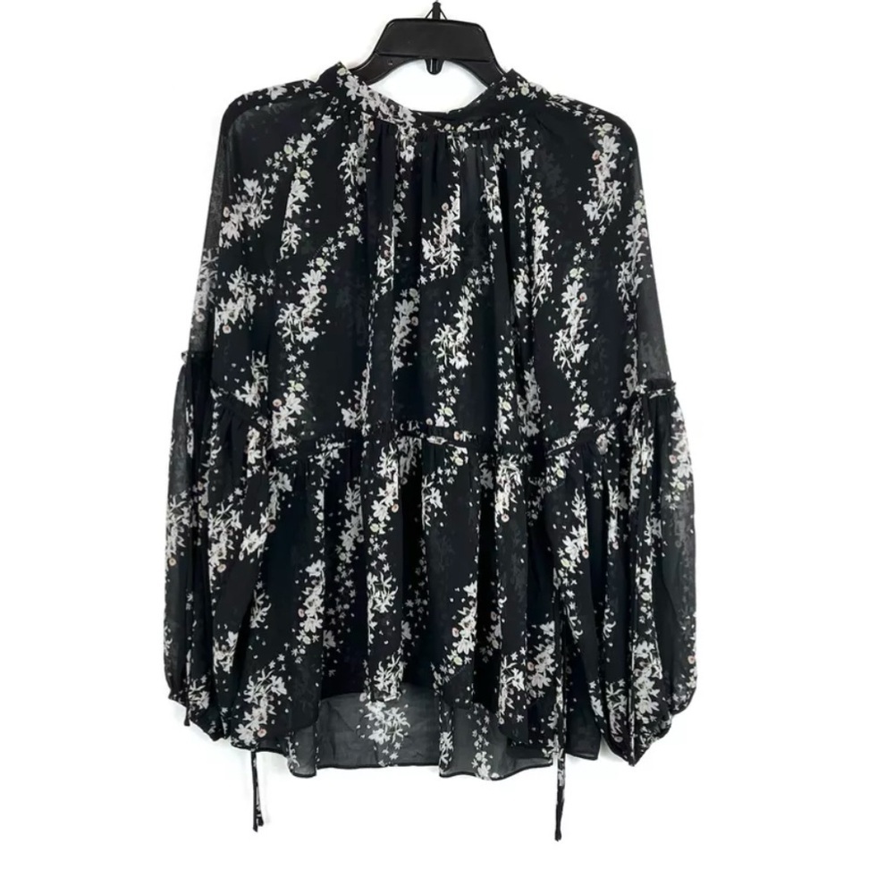 All Saints Women’s Black Long Sleeve Blouse Size 8